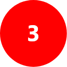 JC icon two image | red circle with the number three displayed in the center in white